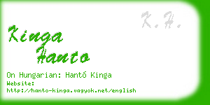 kinga hanto business card